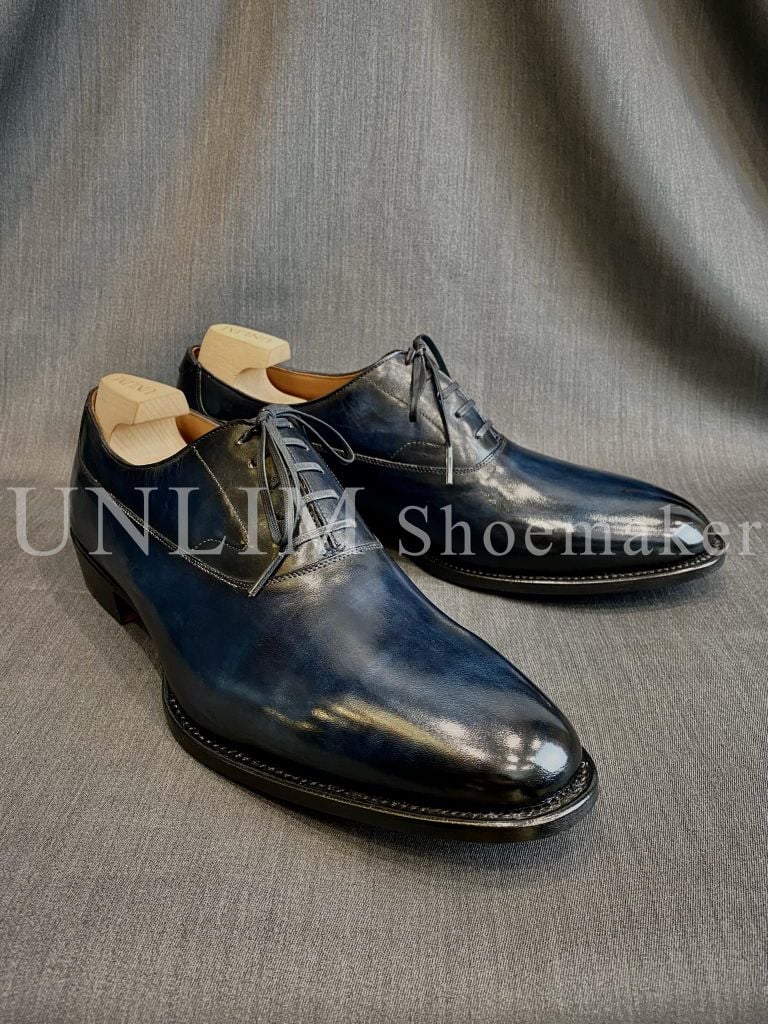 Giày Oxford Classic Blue Berry Đế Tím Tone Sáng - detail images