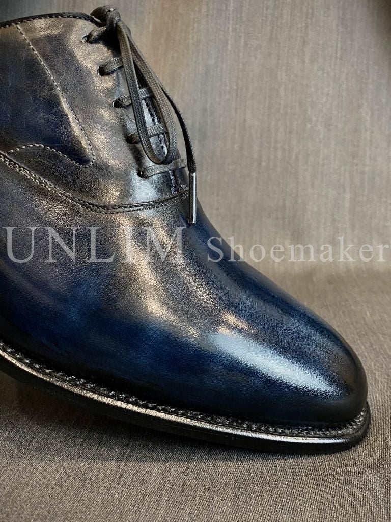 Giày Oxford Classic Blue Berry Đế Tím Tone Sáng - detail images