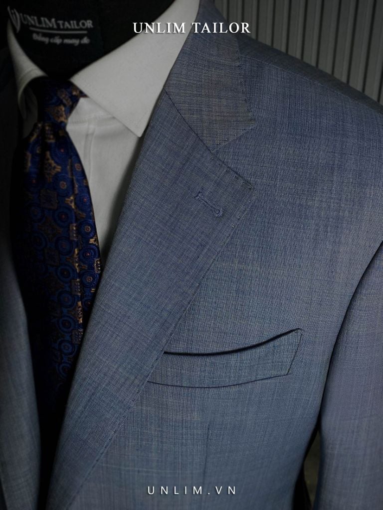 Blazer Xám Xanh Vân Xước - detail images
