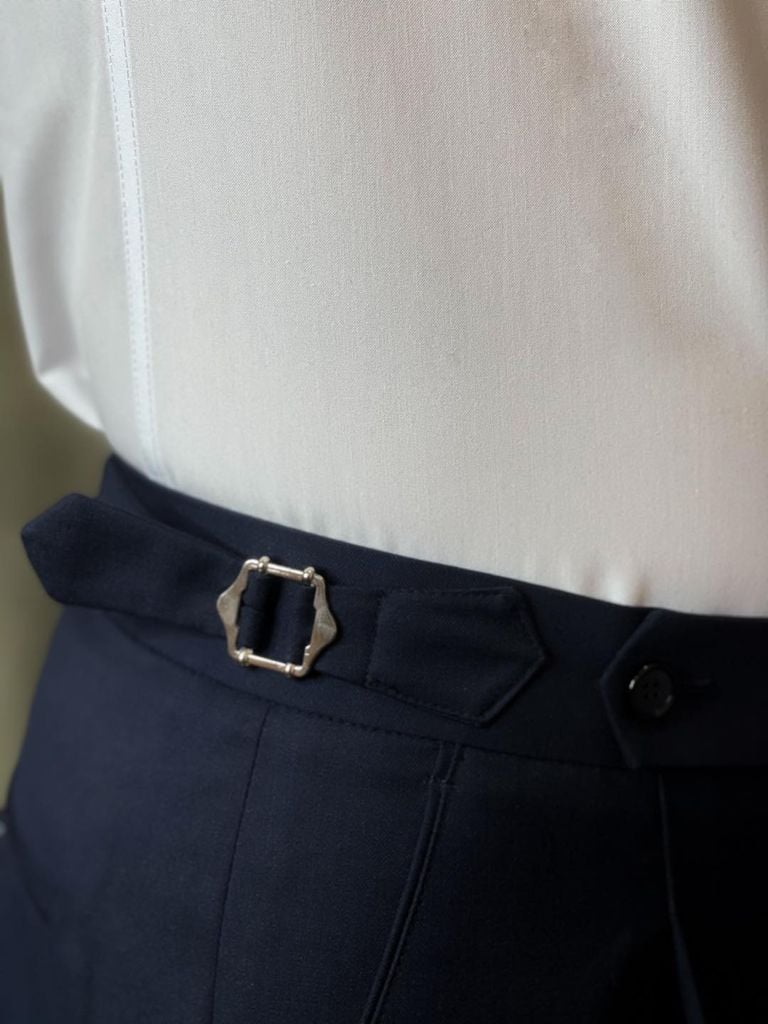 Quần Âu Nam Sidetab Xanh Đen - detail images