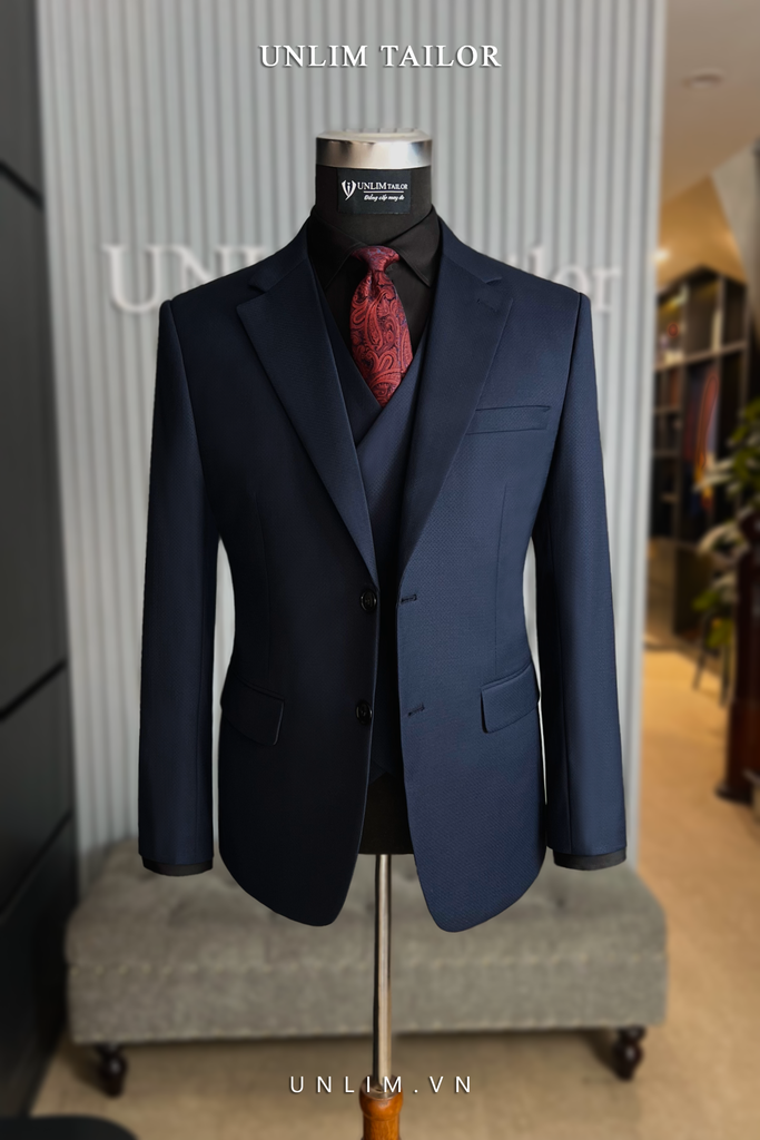 Suit Xanh Đen Vân Chìm - detail images