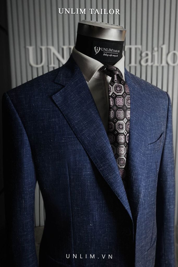 Blazer Xanh Hoạ Tiết Xước - detail images