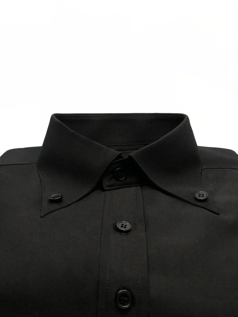 Sơ Mi Nam Đen Cổ Button Down - detail images