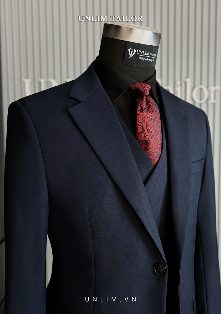 Suit Xanh Đen Vân Chìm - detail images