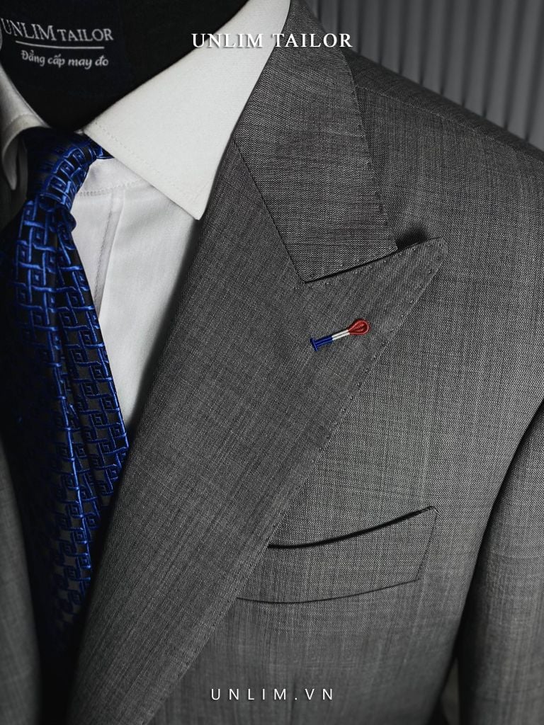 Suit Fullcanvas Thùa Cờ Pháp - detail images
