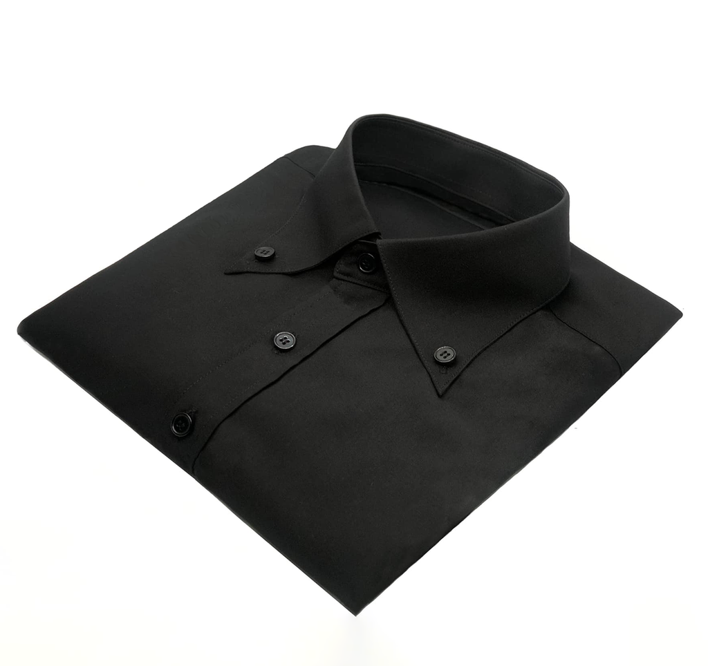 Sơ Mi Nam Đen Cổ Button Down - detail images