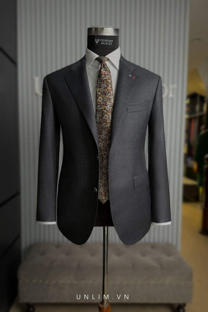 Suit Xám Tối Fullcanvas Thùa Cờ Nga - detail images