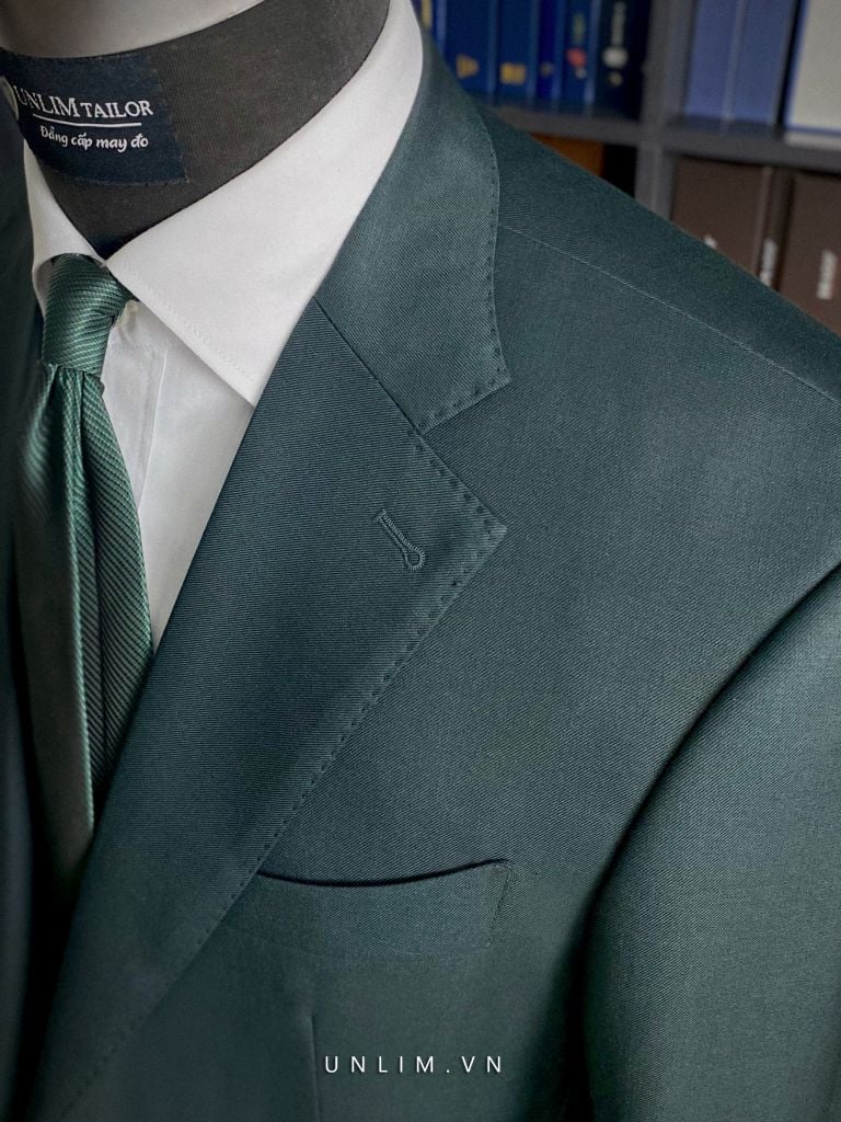 Suit Cổ K Xanh Rêu - detail images