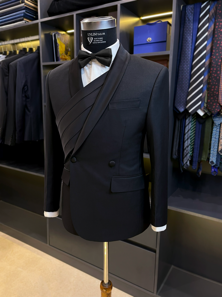 Tuxedo Đen Đai Chéo - detail images