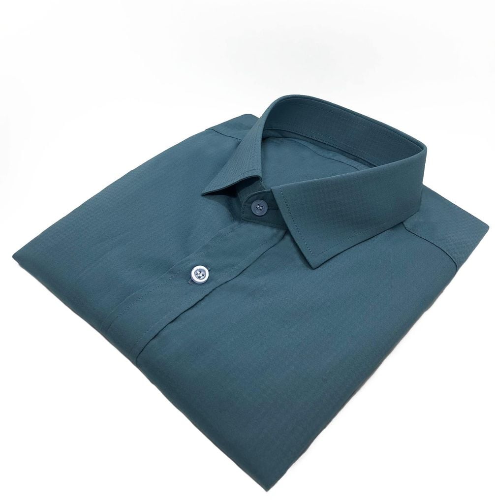 Sơ mi màu xanh xăng đậm - detail images