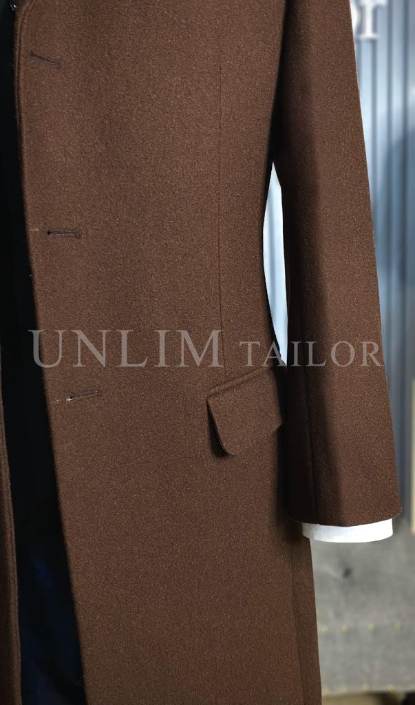 Măng Tô Nâu Cổ K - detail images