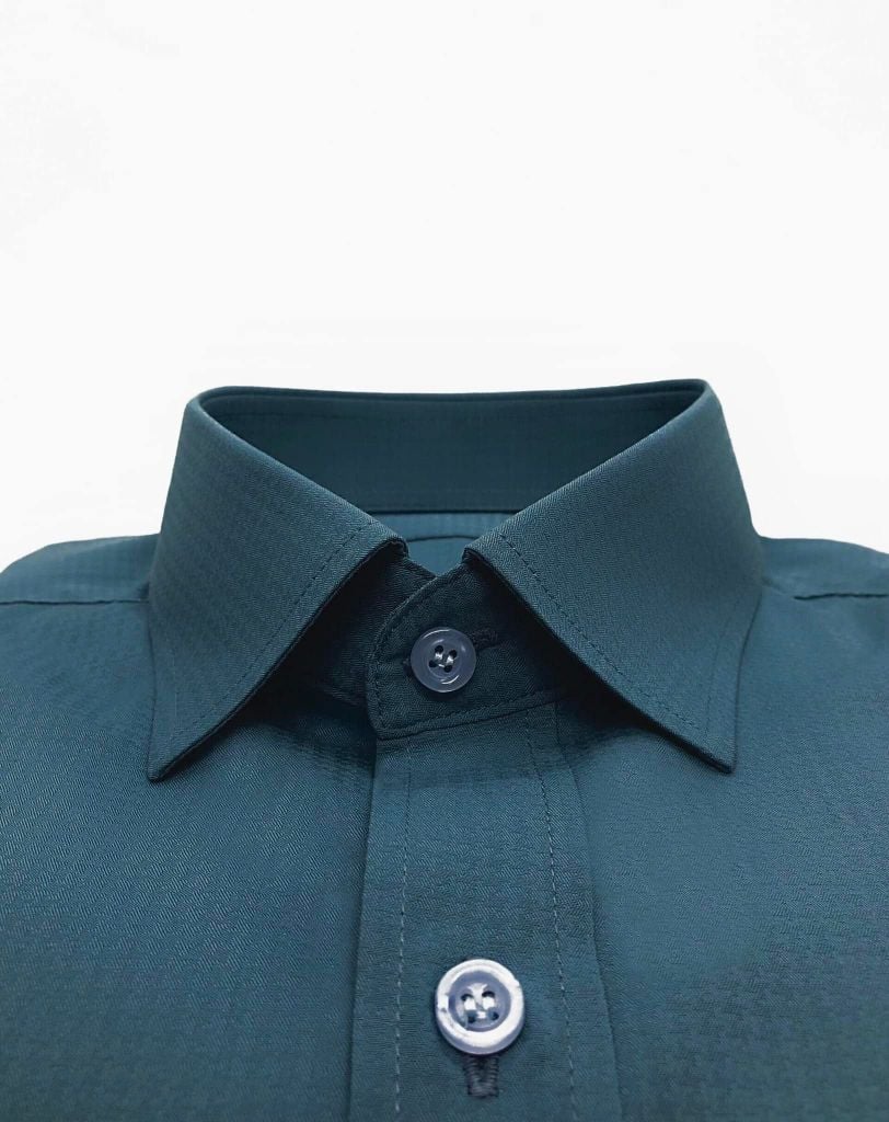Sơ mi màu xanh xăng đậm - detail images