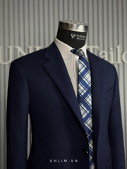 Suit Dark Blue Vân Chìm Herringbone - detail images
