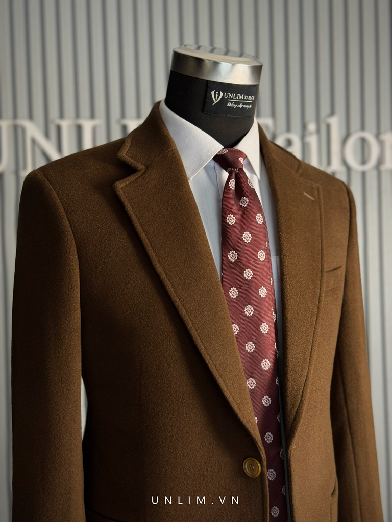 Blazer Nâu Cổ K Hai Cúc - detail images