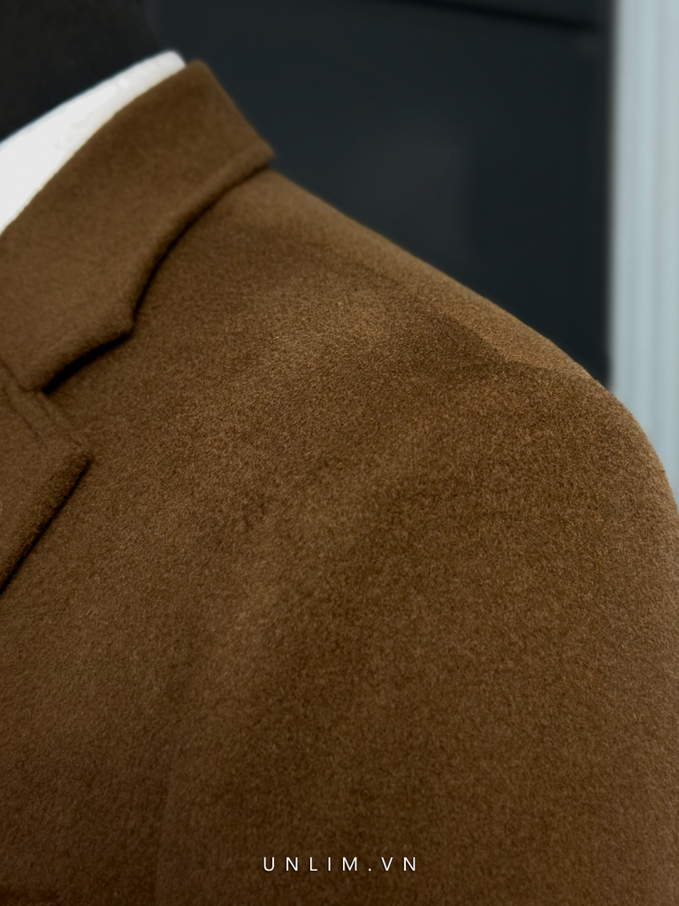 Blazer Nâu Cổ K Hai Cúc - detail images